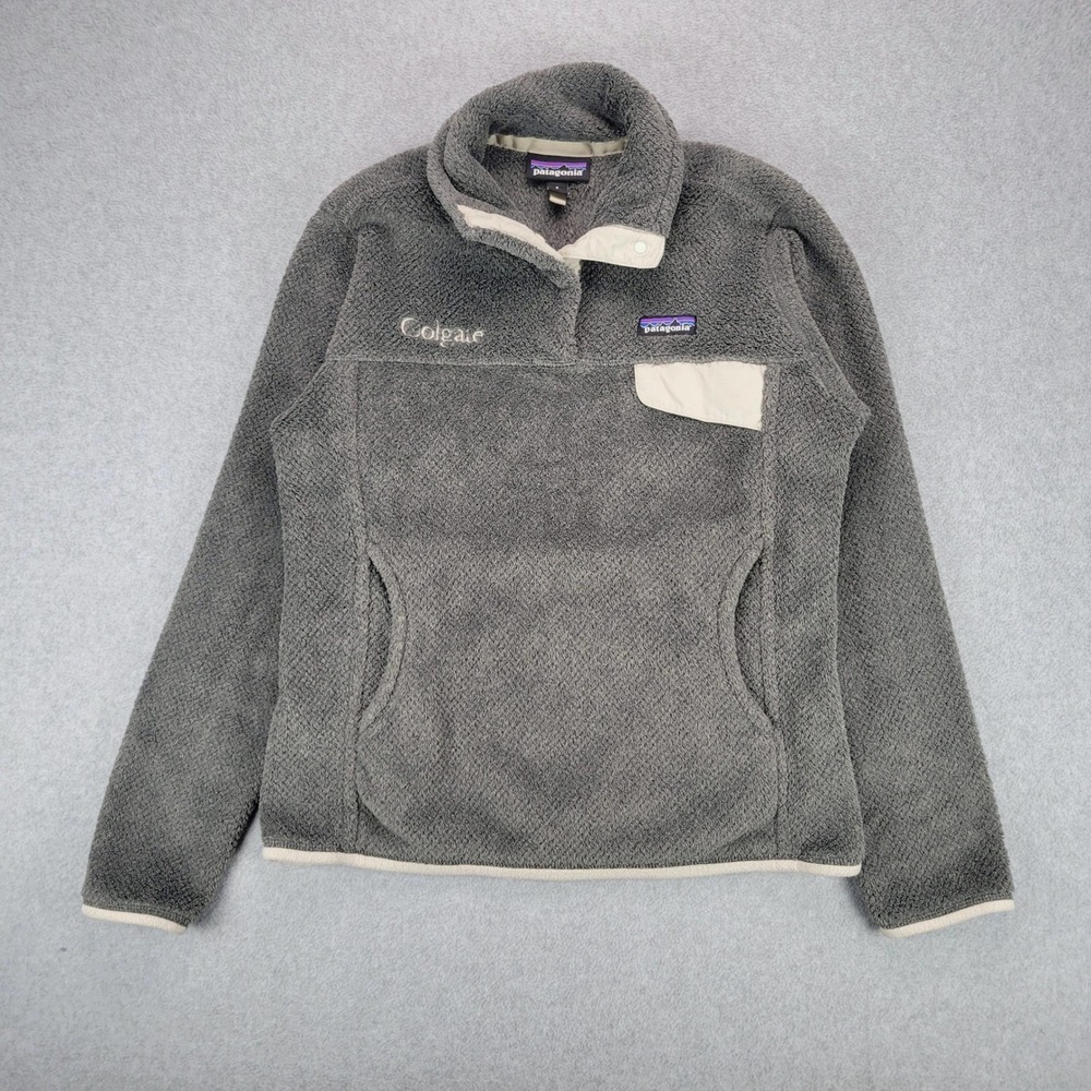 Patagonia Re-Tool Snap Fleece Women Small Gray Colgate Embroidery 25442